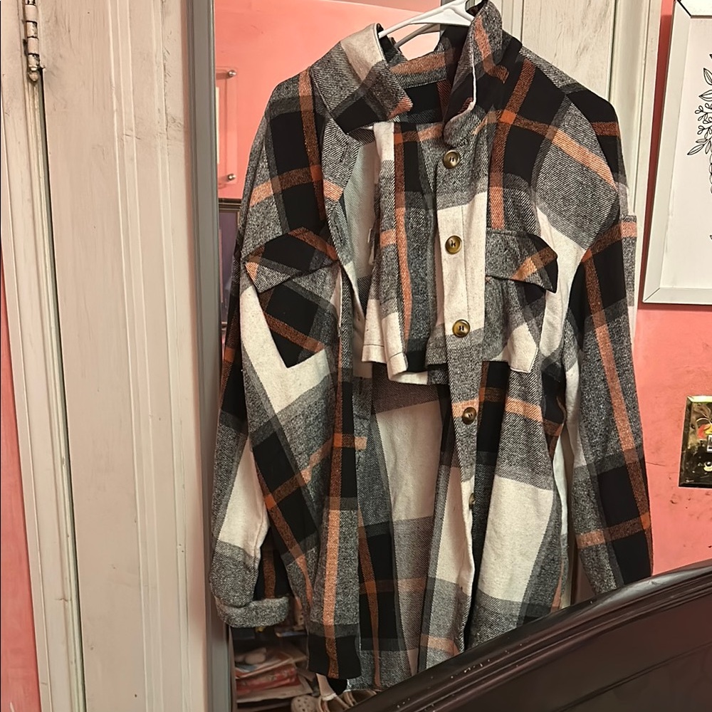 Plaid Button-Up Shirt